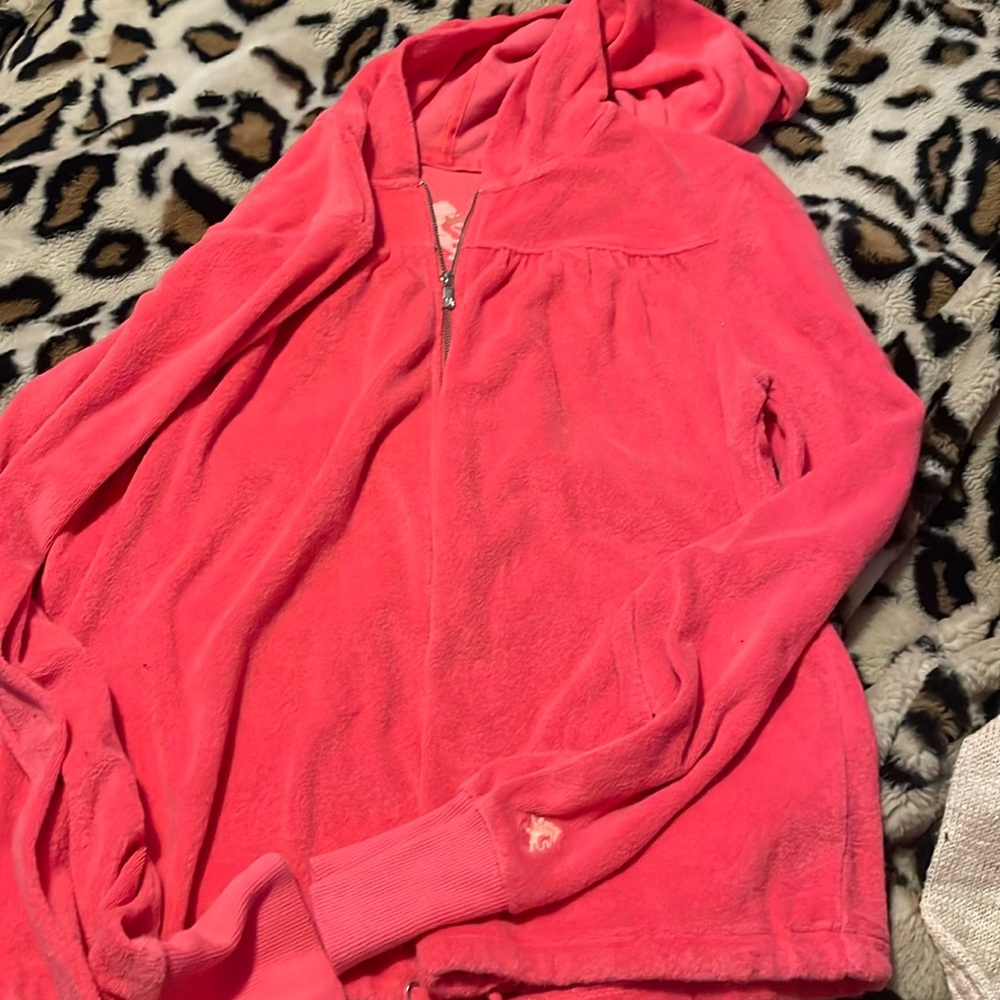hot pink zip up jacket